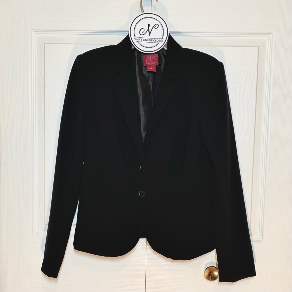 212 Collection Women Blazer Long Sleeve Black Size 4